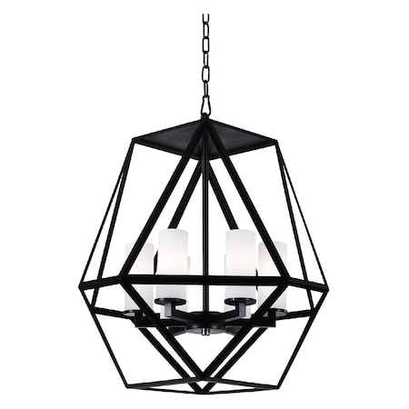 Cwi Lighting 6 Light Candle Chandelier With Black Finish 9621P22-6-101